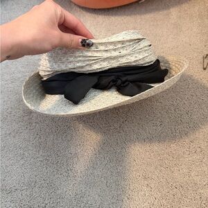 Chic Cream and Black Women's Hat